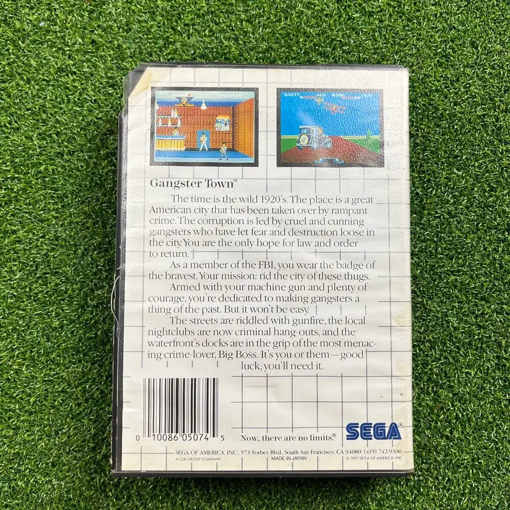 Gangster Town (Sega Master System 1987) Tested CIB